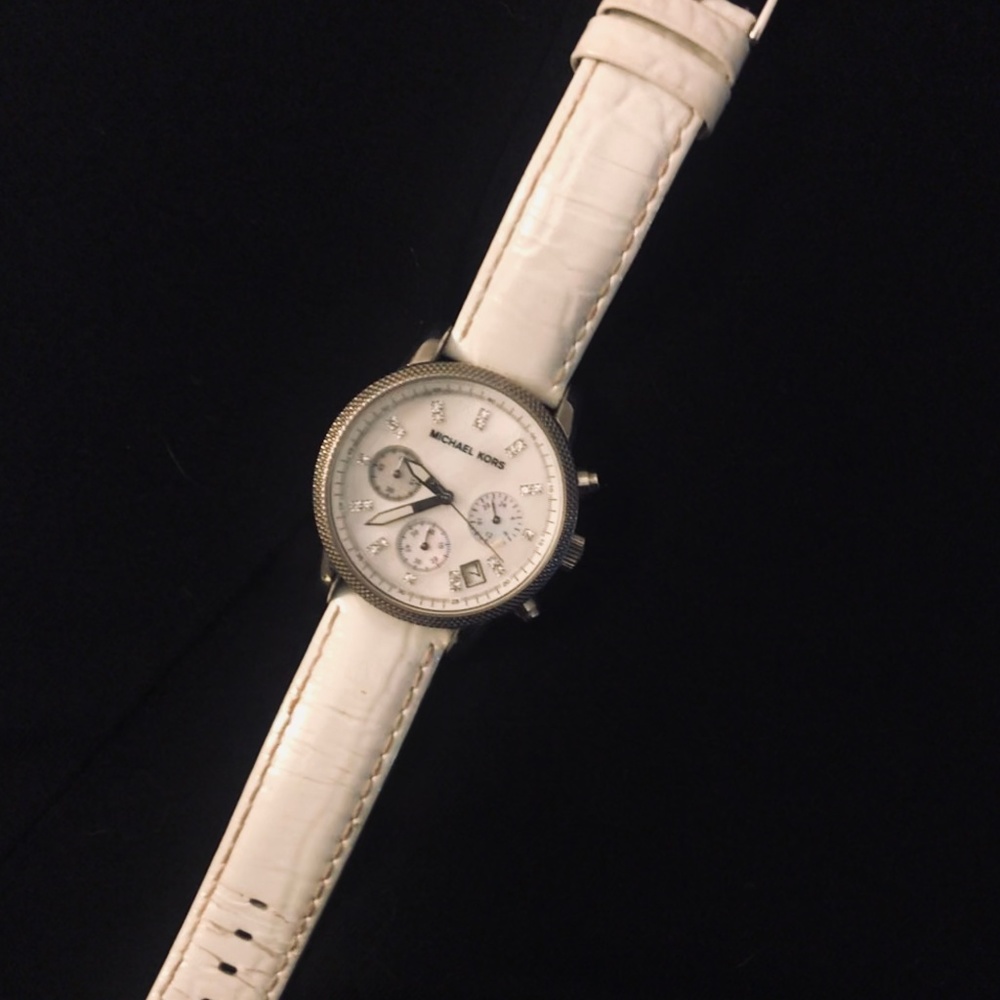 Pearl White Micheal Kors Watch